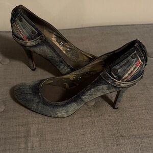 Diesel Women's Denim Stiletto Heels - Blue
